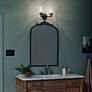 7_Kichler Winslow 9 1/4" High Black 2-Light Wall Sconce more views