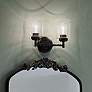 Kichler Winslow 9 1/4" High Black 2-Light Wall Sconce
