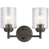 Kichler Winslow 9 1/4&quot; High Olde Bronze 2-Light Wall Sconce