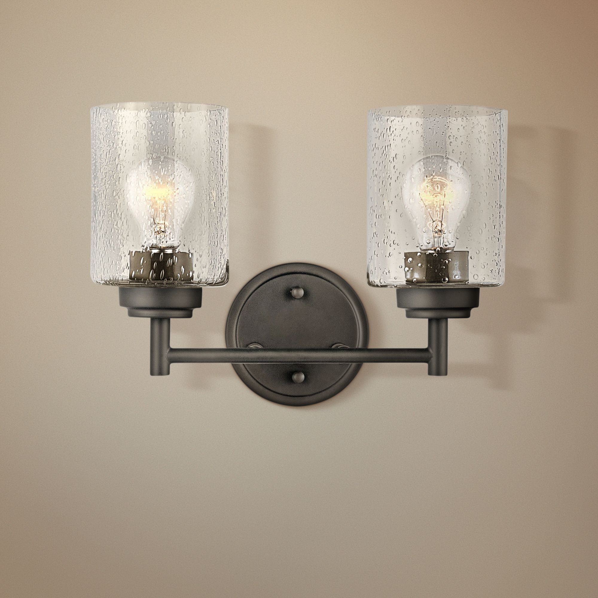 bronze 2 light wall sconce