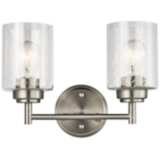 Kichler Winslow 9 1/4&quot;H Brushed Nickel 2-Light Wall Sconce