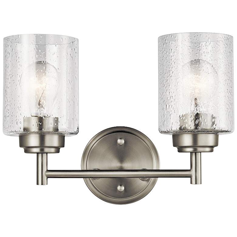 Image 2 Kichler Winslow 9 1/4 inchH Brushed Nickel 2-Light Wall Sconce