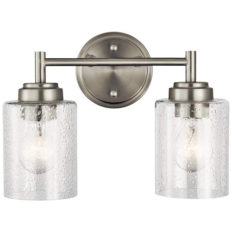 Image 3 Kichler Winslow 9 1/4 inchH Brushed Nickel 2-Light Wall Sconce more views