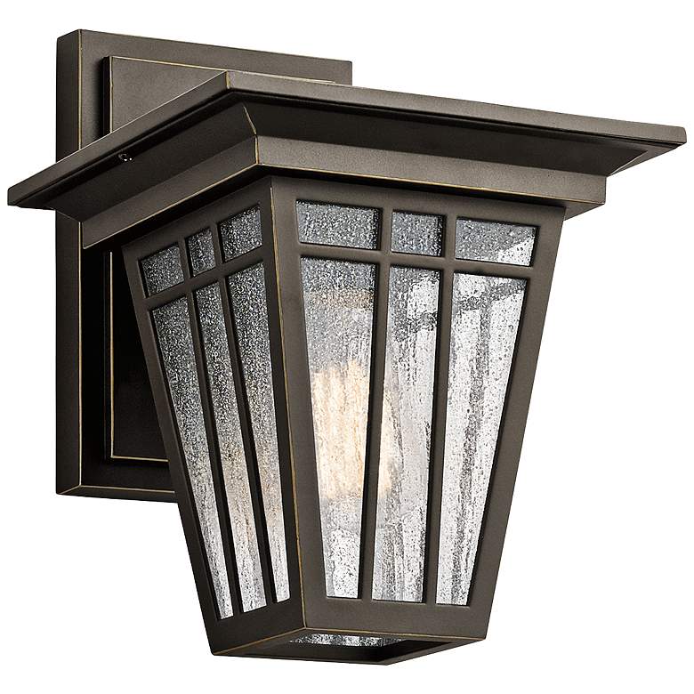 Image 1 Kichler Woodhollow 11 1/2 inchH Bronze Outdoor Wall Light