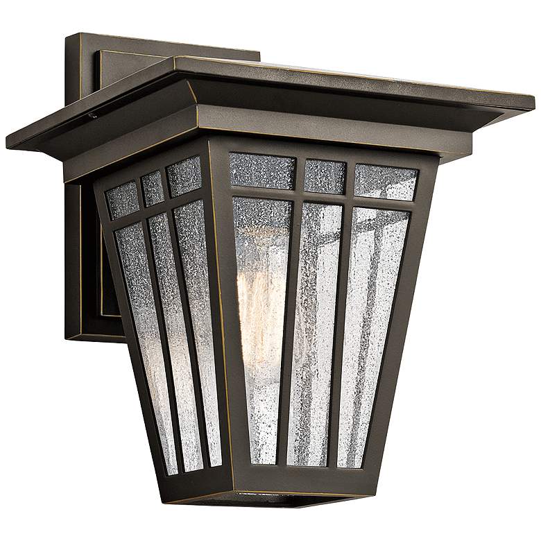 Image 1 Kichler Woodhollow 13 inch High Bronze Outdoor Wall Light
