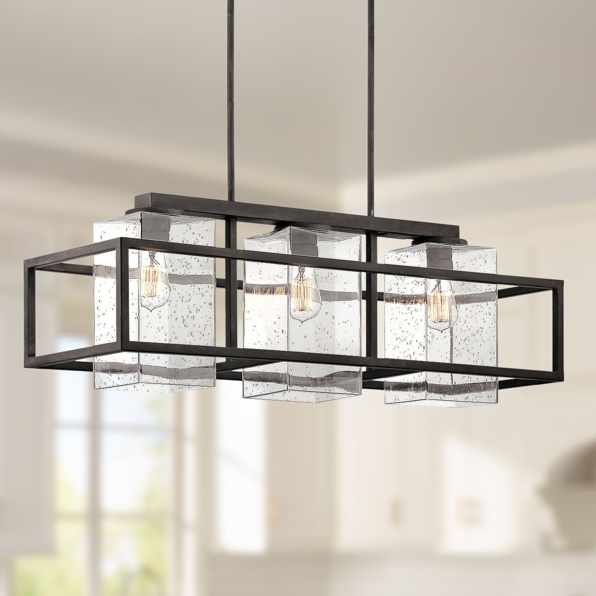 lamps plus rectangular chandelier