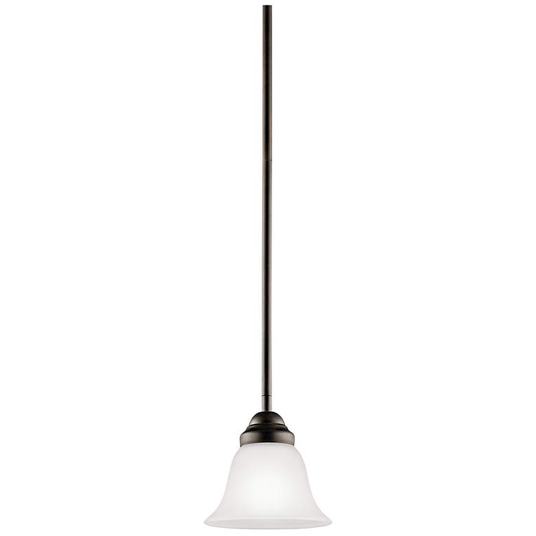 Image 1 Kichler Wynberg 6.25" Wide White Glass Mini Pendant