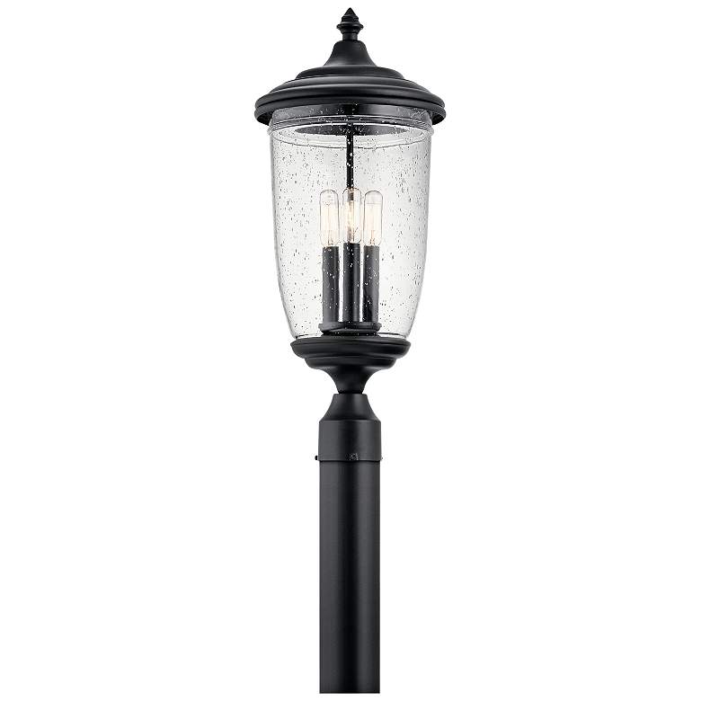 Image 1 Kichler Yorke 23 1/2 inch High Textured Black Outdoor Post Light