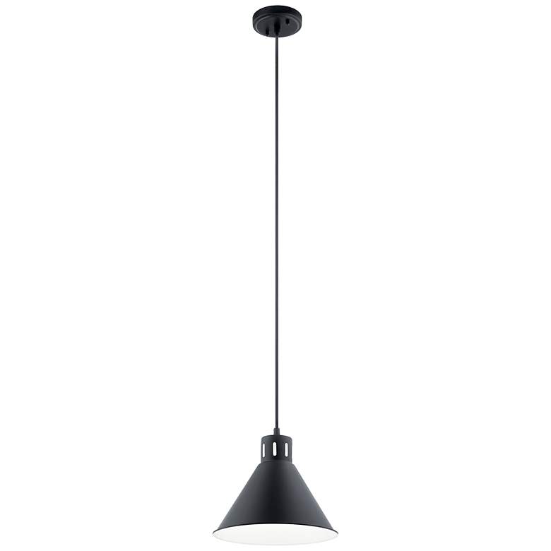 Image 1 Kichler Zailey 10 3/4" Wide Black Mini Pendant