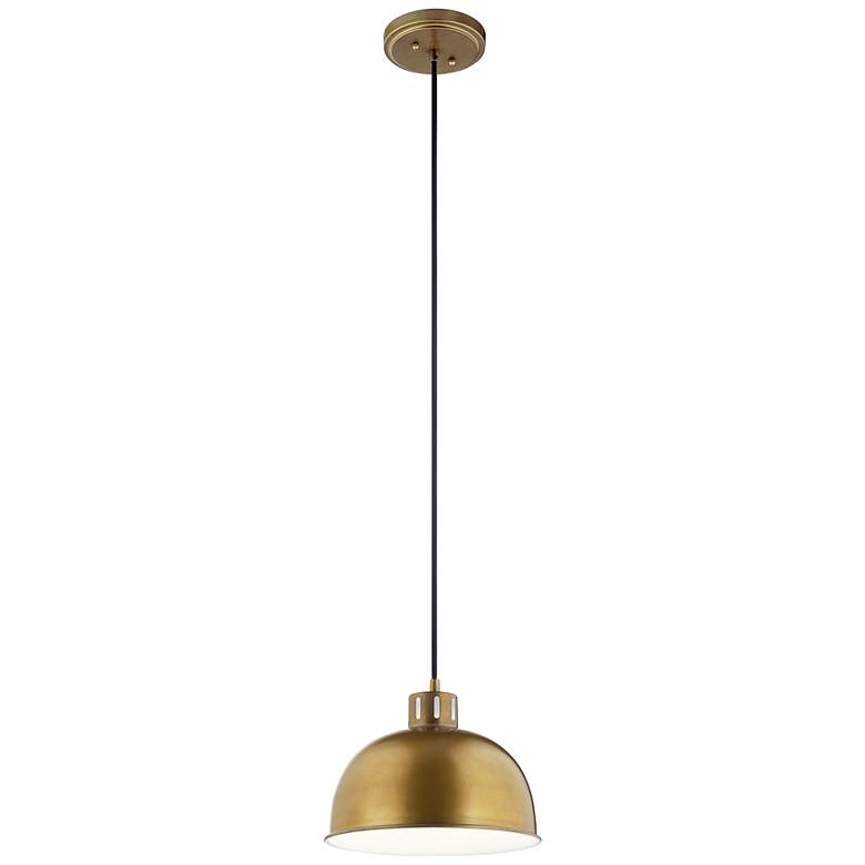 Image 1 Kichler Zailey 11 1/2" Wide Natural Brass Mini Pendant