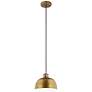 1_Kichler Zailey 11 1/2" Wide Natural Brass Mini Pendant