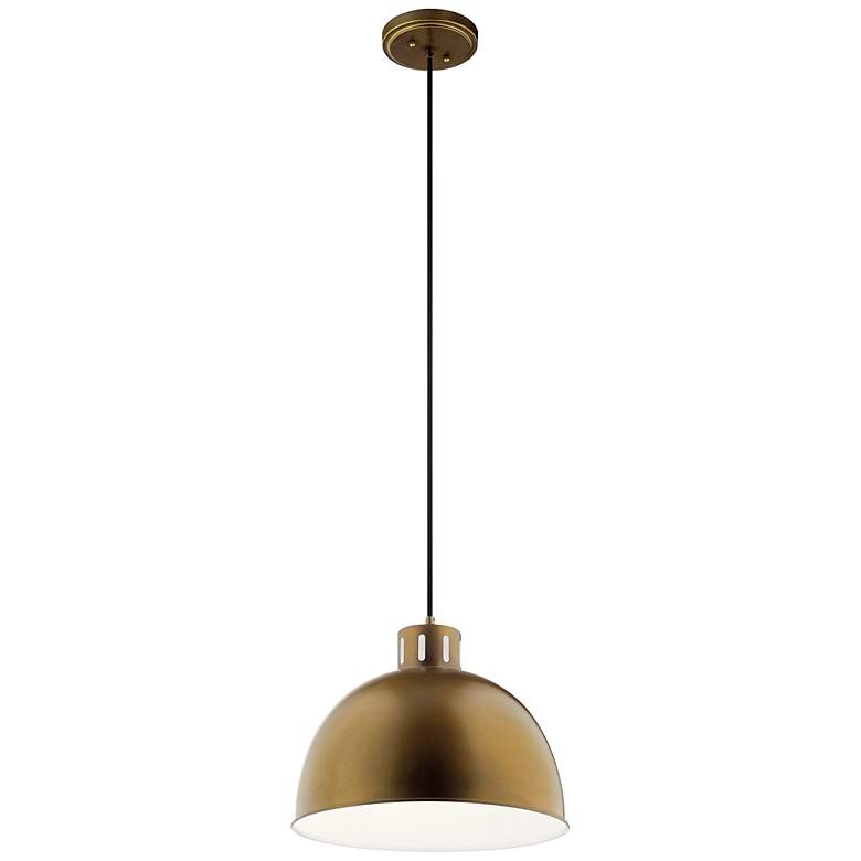 Image 1 Kichler Zailey 15 3/4" Wide Natural Brass Pendant Light