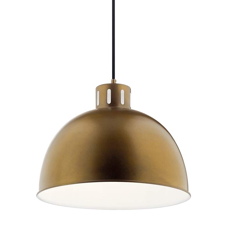 Image 3 Kichler Zailey 15 3/4" Wide Natural Brass Pendant Light more views