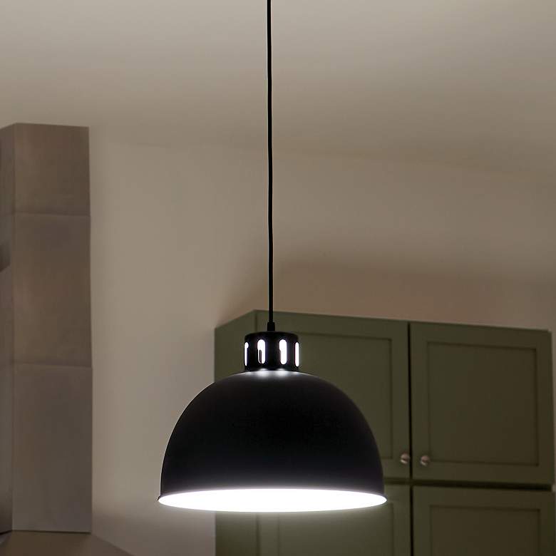 Image 1 Kichler Zailey Black Pendant 1Lt