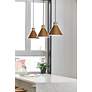 5_Kichler Zailey Natural Brass Pendant 1Lt more views