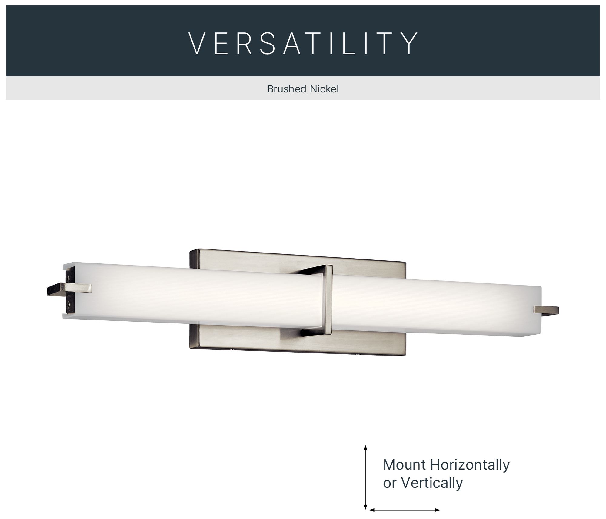 Kichler Zel 25 3/4" Wide Brushed Nickel Modern Linear LED Bath Light