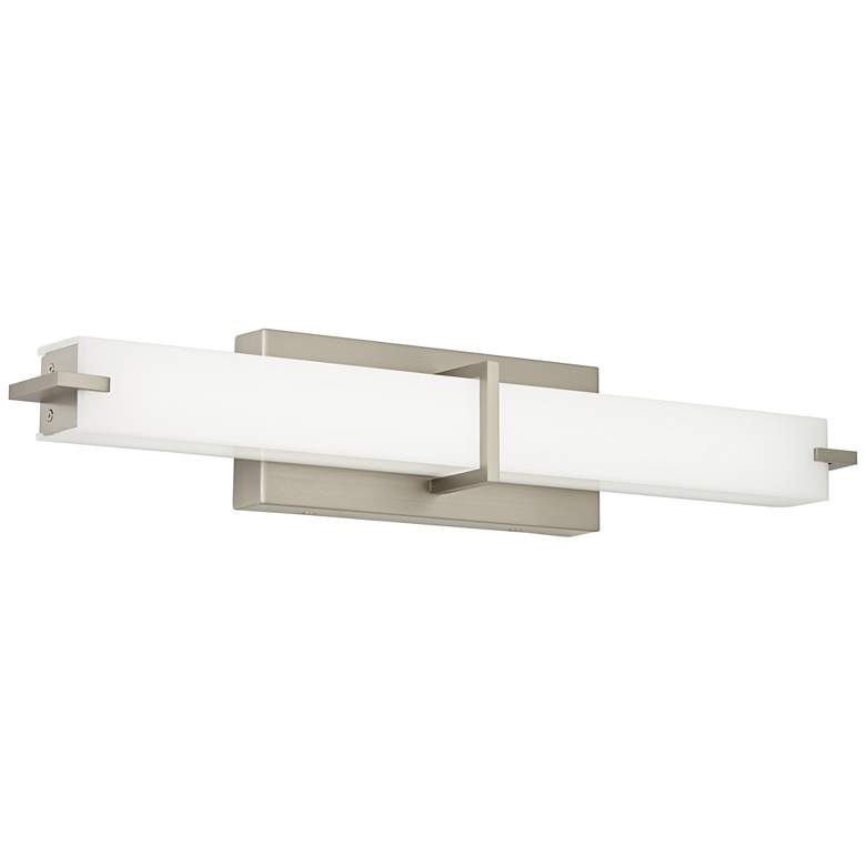 Image 6 Kichler Zel 25 3/4" Wide Brushed Nickel Modern Linear LED Bath Light more views
