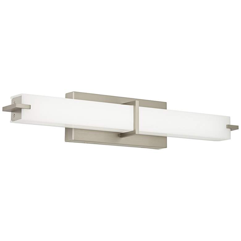 Image 6 Kichler Zel 25 3/4 inch Wide Brushed Nickel Modern Linear LED Bath Light more views