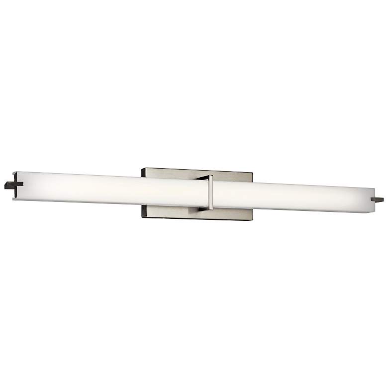 Image 2 Kichler Zel 37 1/2 inch Wide Modern Brushed Nickel Linear LED Bath Light
