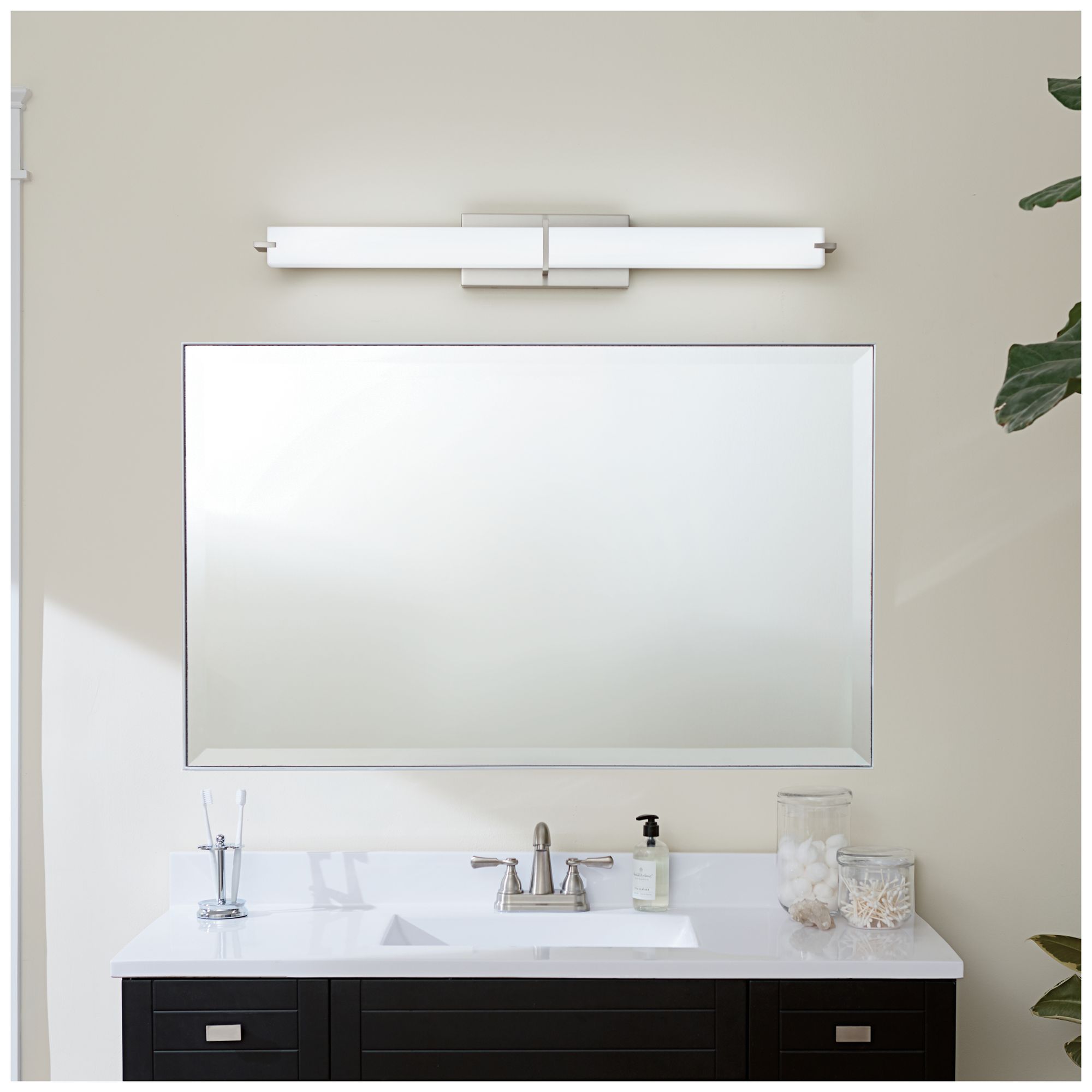 Image 6 Kichler Zel 37 1/2" Wide Modern Brushed Nickel Linear LED Bath Light more views