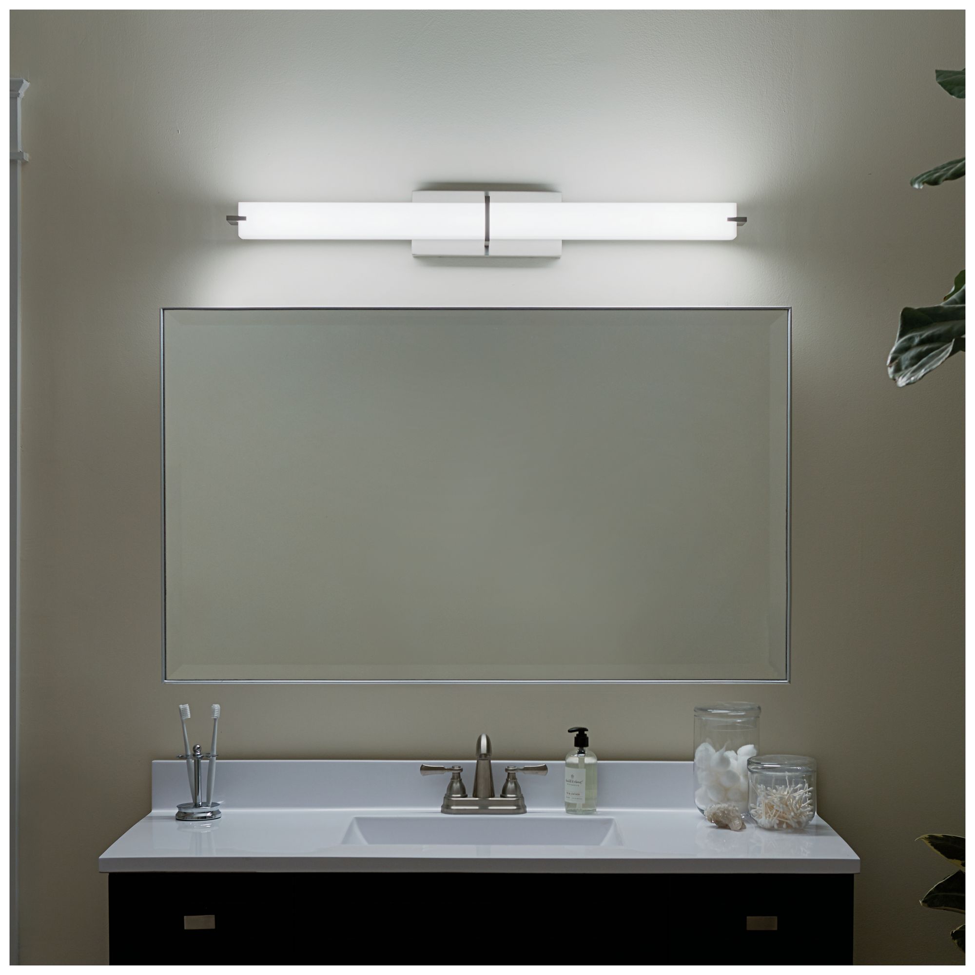 Image 7 Kichler Zel 37 1/2" Wide Modern Brushed Nickel Linear LED Bath Light more views