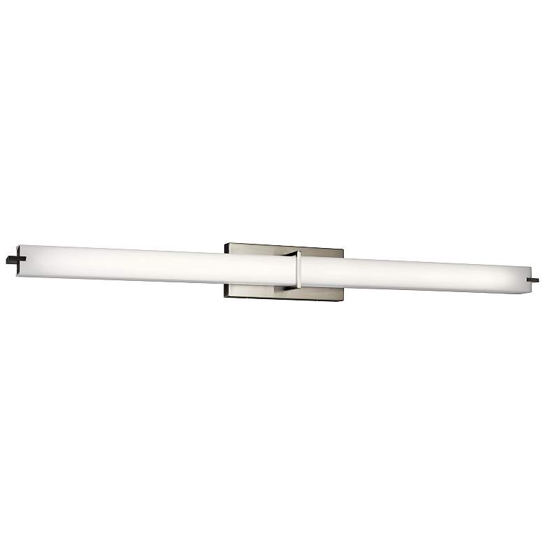 Image 2 Kichler Zel 49 1/4 inch Wide Brushed Nickel Modern Linear LED Bath Light
