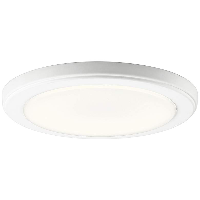 Image 1 Kichler Zeo 10" Wide Round White 3000K LED Ceiling Light