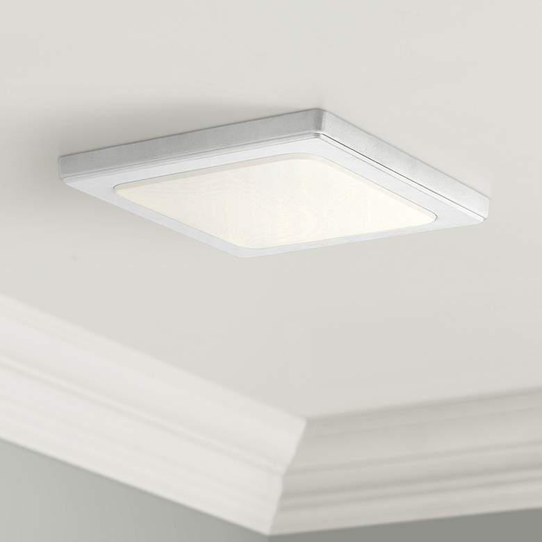 Image 1 Kichler Zeo 10" Wide Square White 3000K LED Ceiling Light