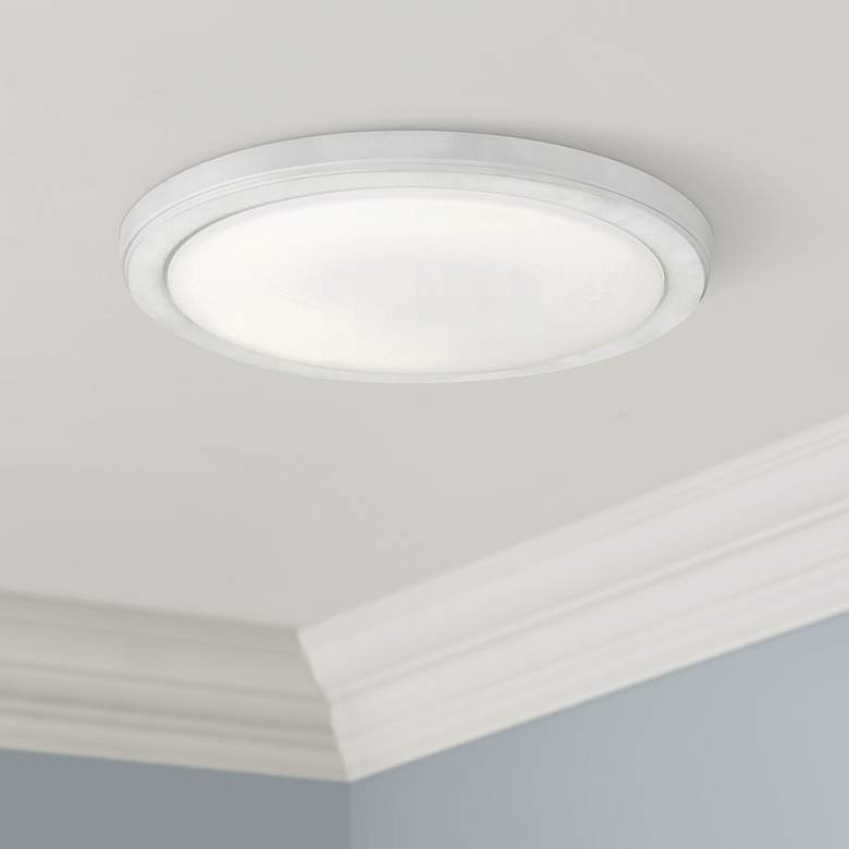 Image 1 Kichler Zeo 13" Wide Round White 4000K LED Ceiling Light