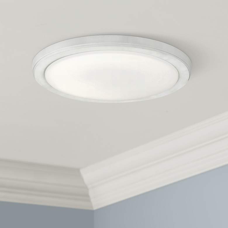 Image 1 Kichler Zeo 13 inch Wide Round White 4000K LED Ceiling Light