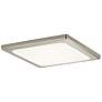 2_Kichler Zeo 13" Wide Square Brushed Nickel 3000K LED Ceiling Light