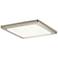 Kichler Zeo 13" Wide Square Brushed Nickel 3000K LED Ceiling Light