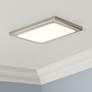 1_Kichler Zeo 13" Wide Square Brushed Nickel 3000K LED Ceiling Light