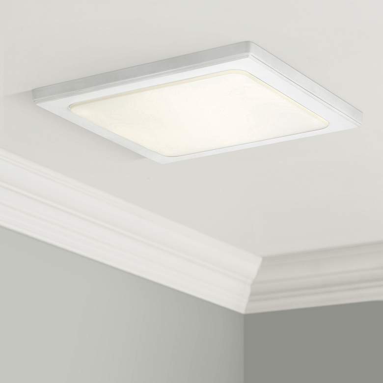Image 1 Kichler Zeo 13" Wide Square White 3000K LED Ceiling Light