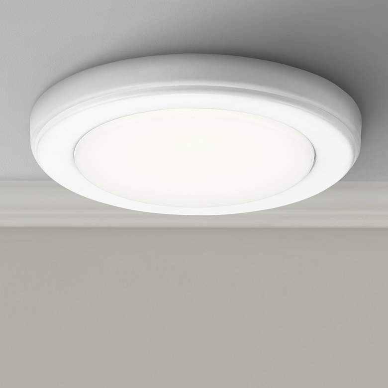 Image 1 Kichler Zeo 7 inch Wide Round White 4000K LED Ceiling Light