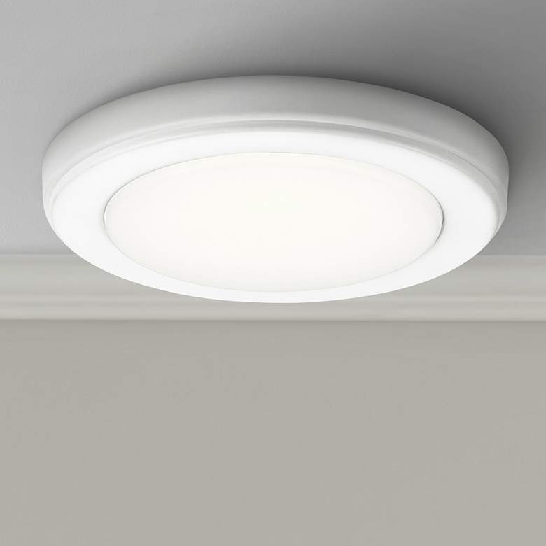 Image 1 Kichler Zeo 7" Wide Round White 4000K LED Ceiling Light