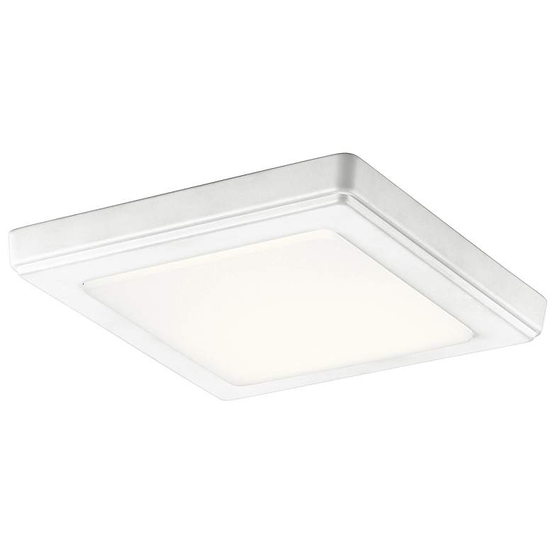 Image 1 Kichler Zeo 7" Wide Square White 3000K LED Ceiling Light