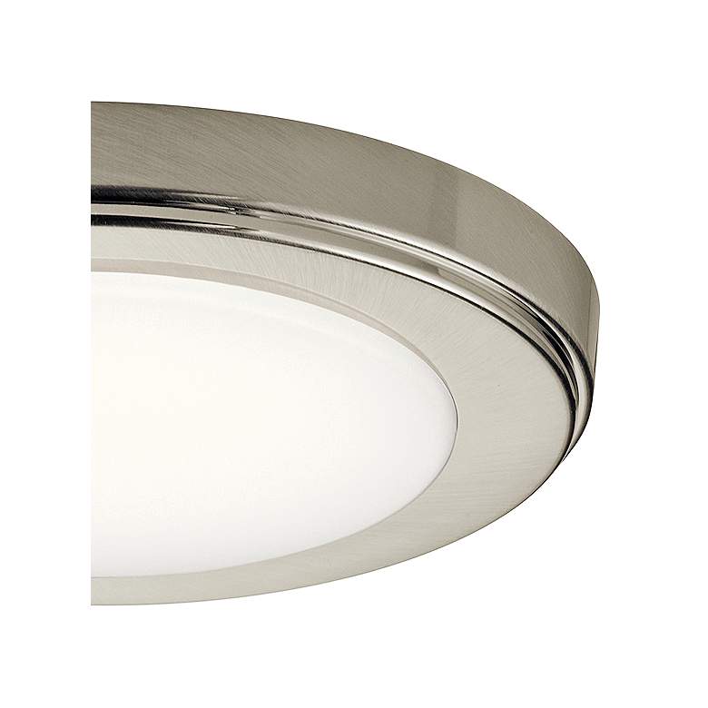 Image 2 Kichler Zeo 7 inchW Round Brushed Nickel 3000K LED Ceiling Light more views