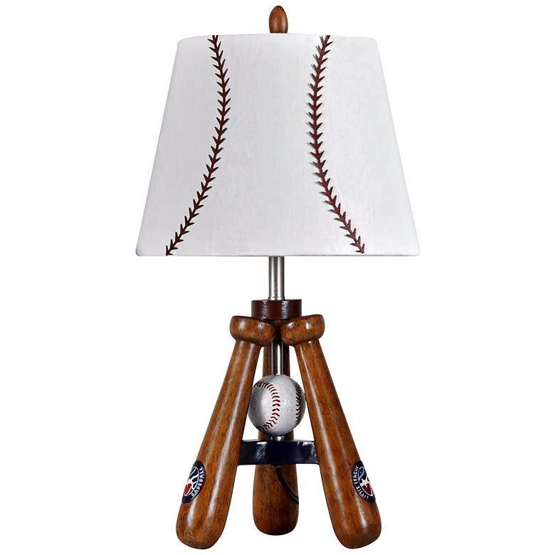 Image 1 Kidd Valley Baseball Bat and Ball Tripod Accent Lamp