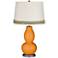Kids Stuff Orange Double Gourd Table Lamp with Scallop Lace Trim