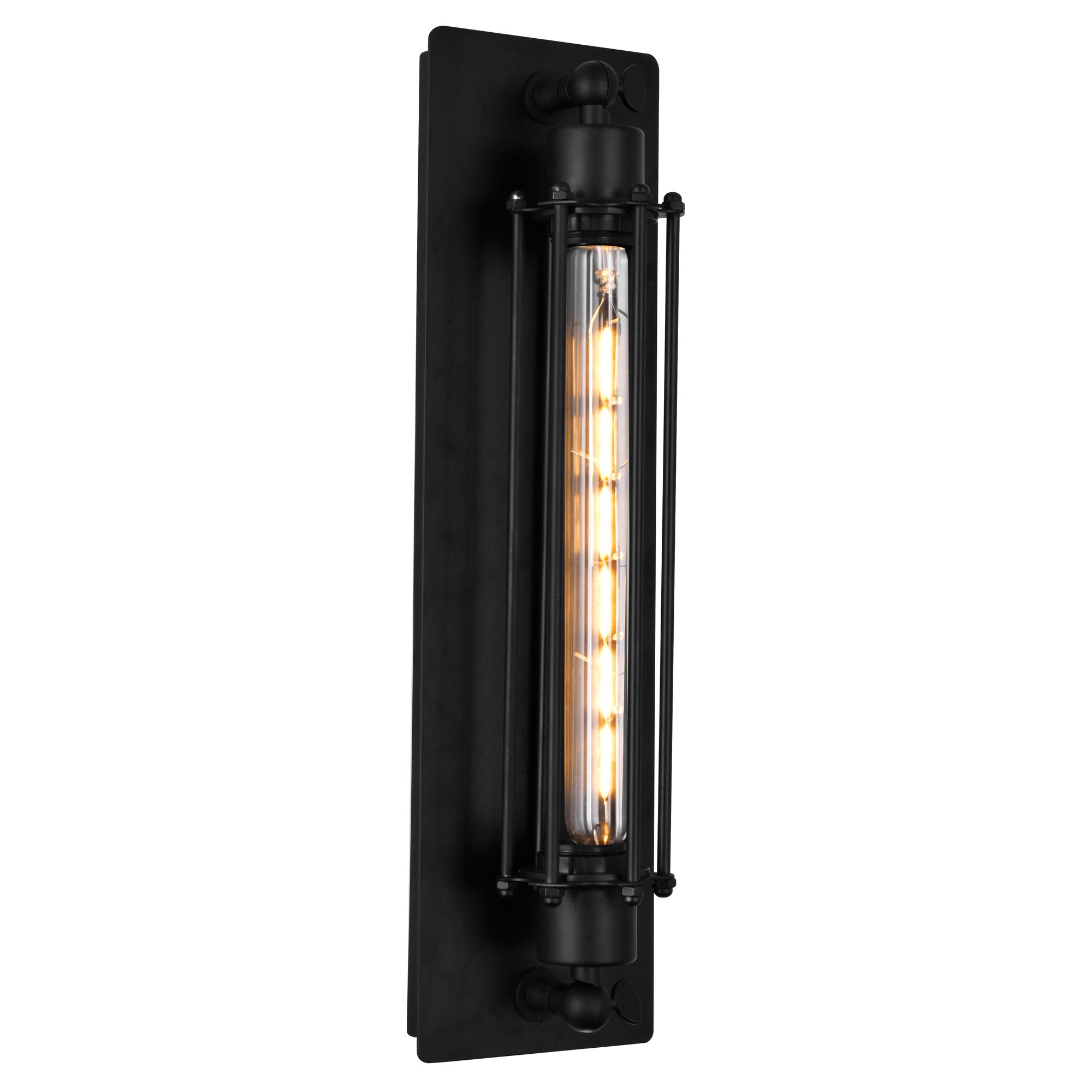 Image 3 Kiera 1 Light 4in Black Wall Sconce more views
