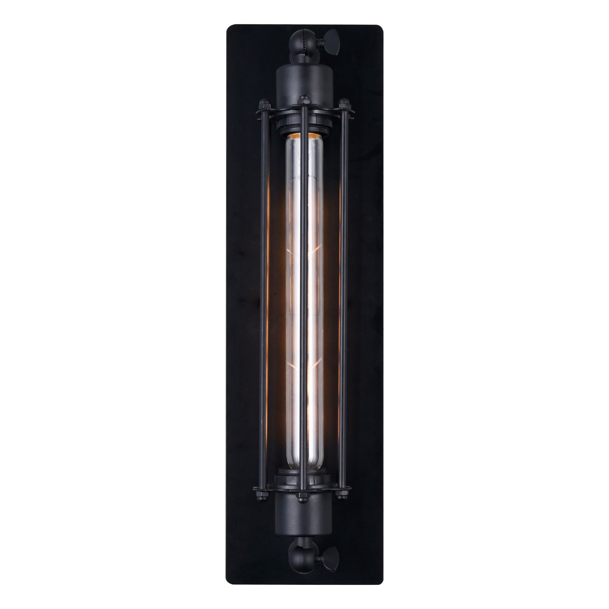 Image 5 Kiera 1 Light 4in Black Wall Sconce more views