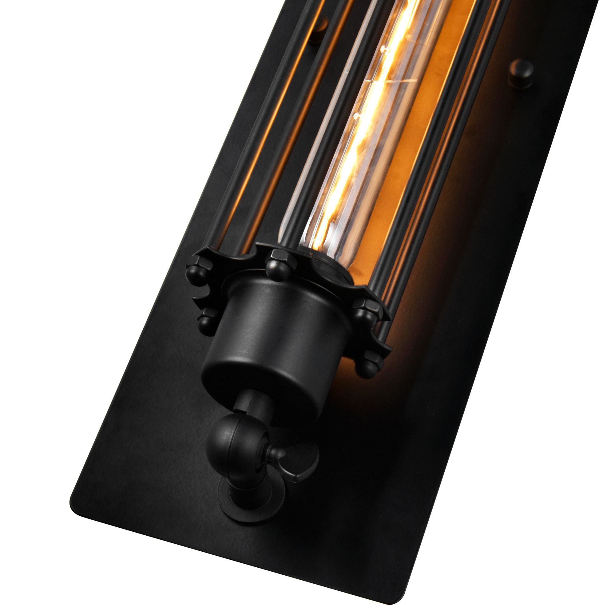 Image 6 Kiera 1 Light 4in Black Wall Sconce more views