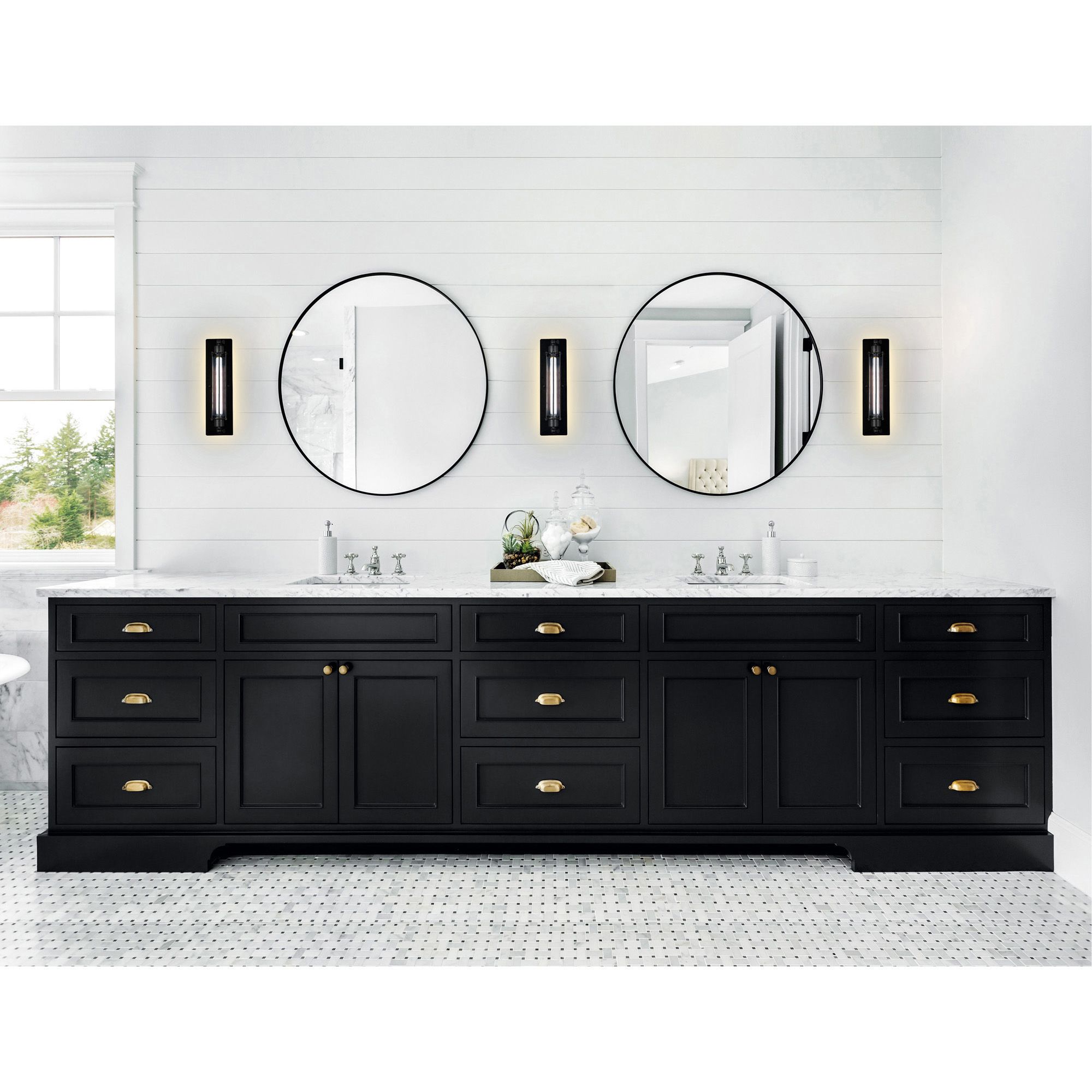 Image 7 Kiera 1 Light 4in Black Wall Sconce more views