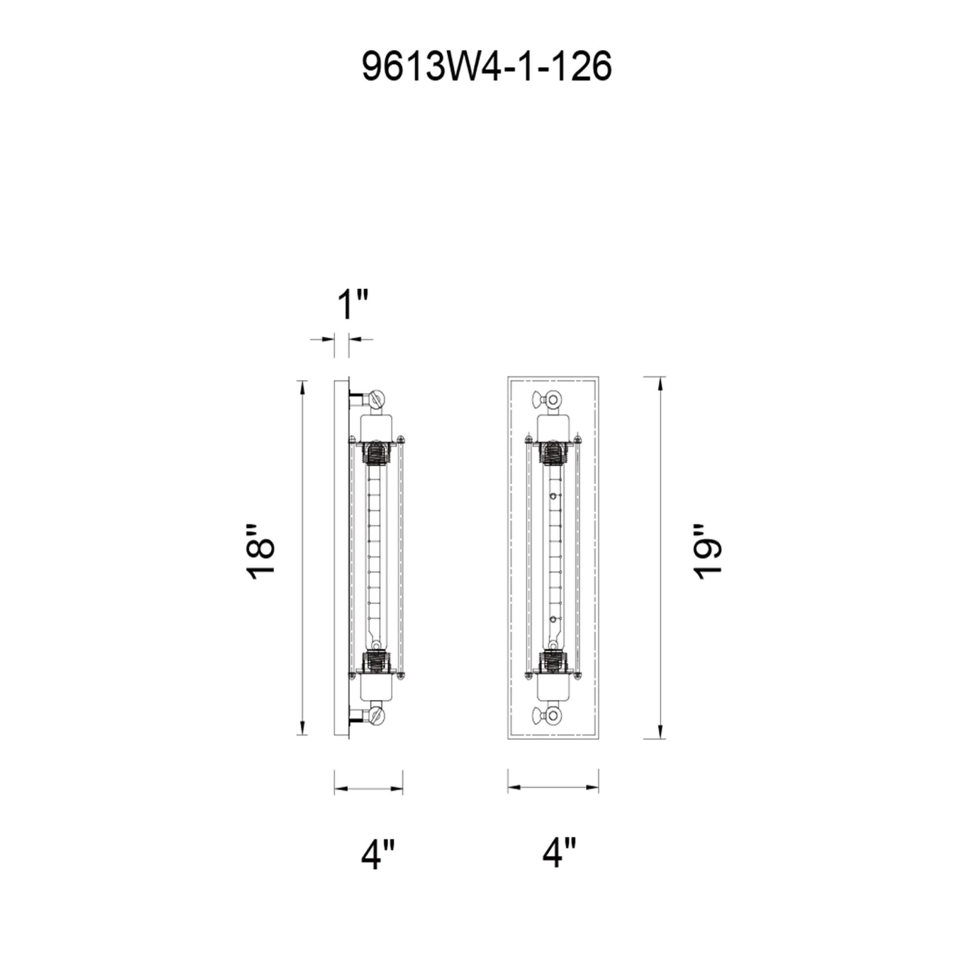 Kiera 1 Light 4in Black Wall Sconce in scene