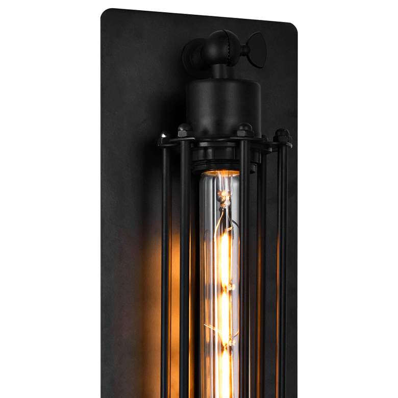Image 3 Kiera 19" High Black ADA Wall Sconce more views