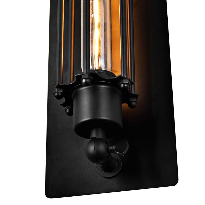 Image 4 Kiera 19" High Black ADA Wall Sconce more views