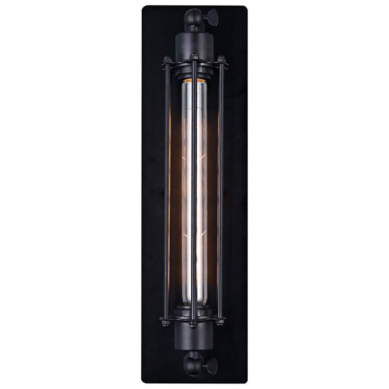 Image 5 Kiera 19" High Black ADA Wall Sconce more views