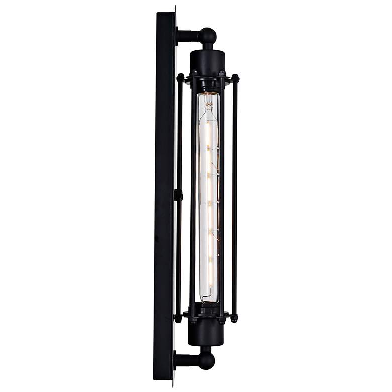 Image 6 Kiera 19" High Black ADA Wall Sconce more views