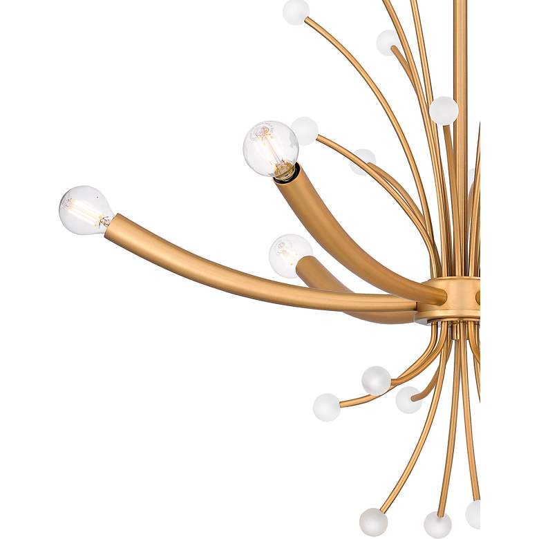 Image 5 Kiera 29" Wide Brushed Weathered Brass 6-Light Chandelier more views